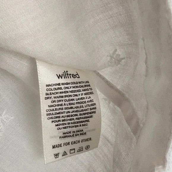 Wilfred Front Tie Blouse - Nomad Tie Front Top Size Women’s Medium Ramie - Picture 5 of 10